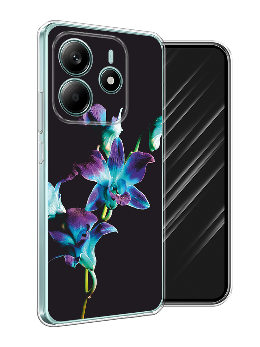 

Чехол Awog на Xiaomi Redmi Note 14 4G "Синий цветок на черном", Черный;голубой;синий, 324150-1