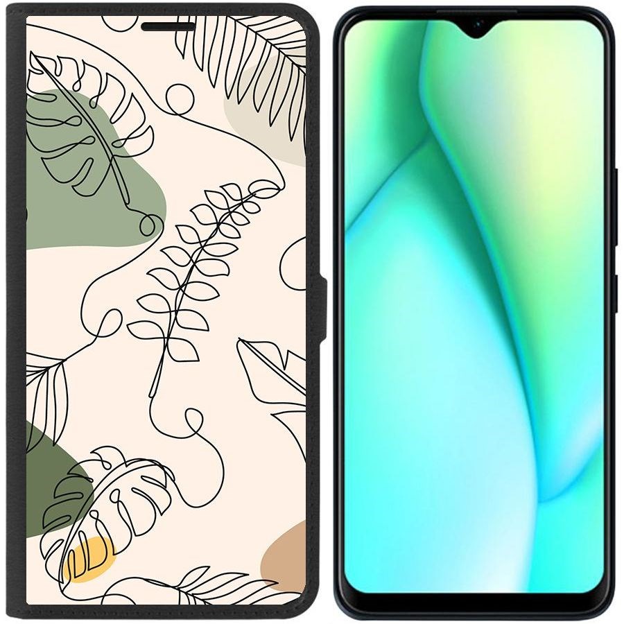 

Чехол-книжка Krutoff Eco Book для Itel Vision 3 Plus Линия весны (черный)