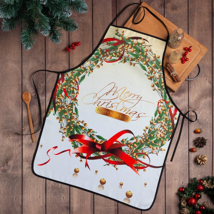 

Фартук Доляна Merry Christmas 55х72 , 100%пэ