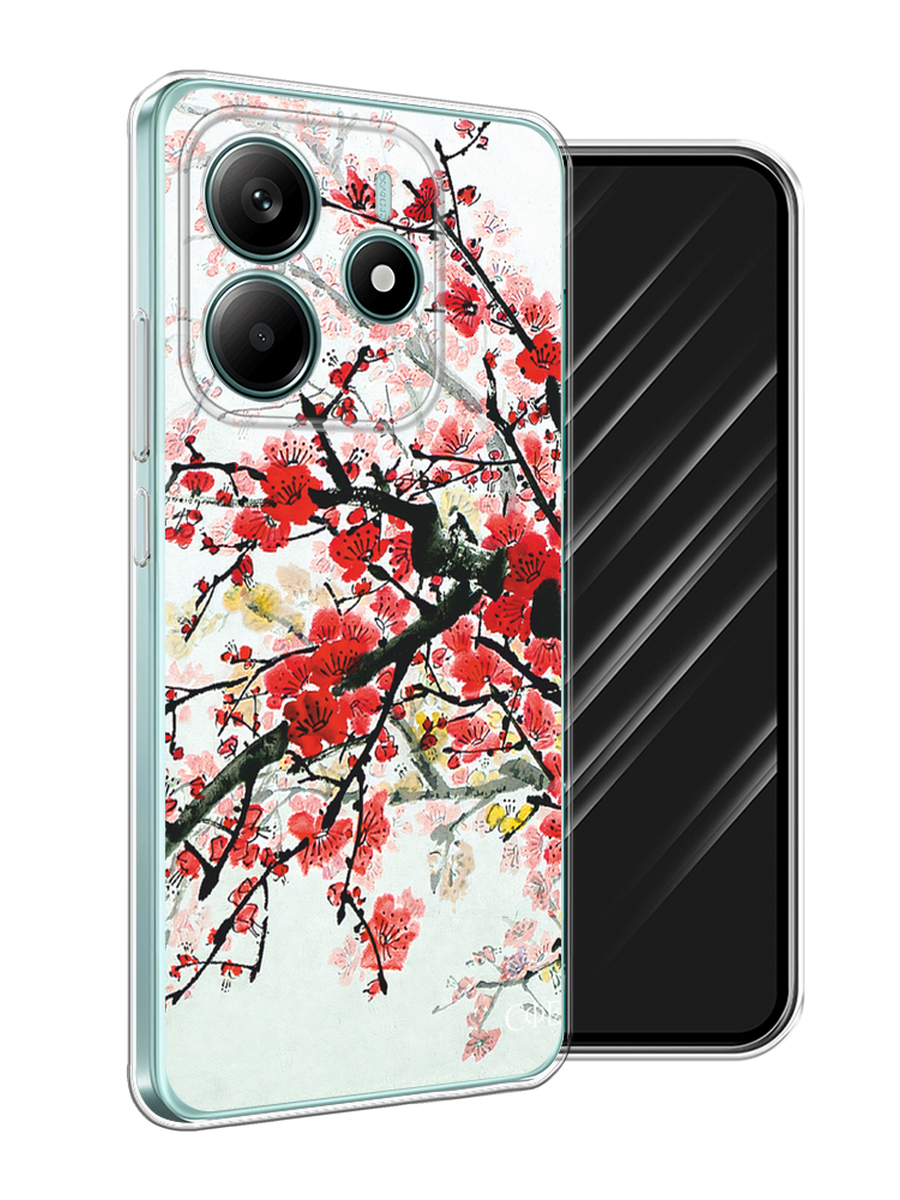 

Чехол Awog на Xiaomi Redmi Note 14 4G "Сакура", Розовый;черный, 324150-1