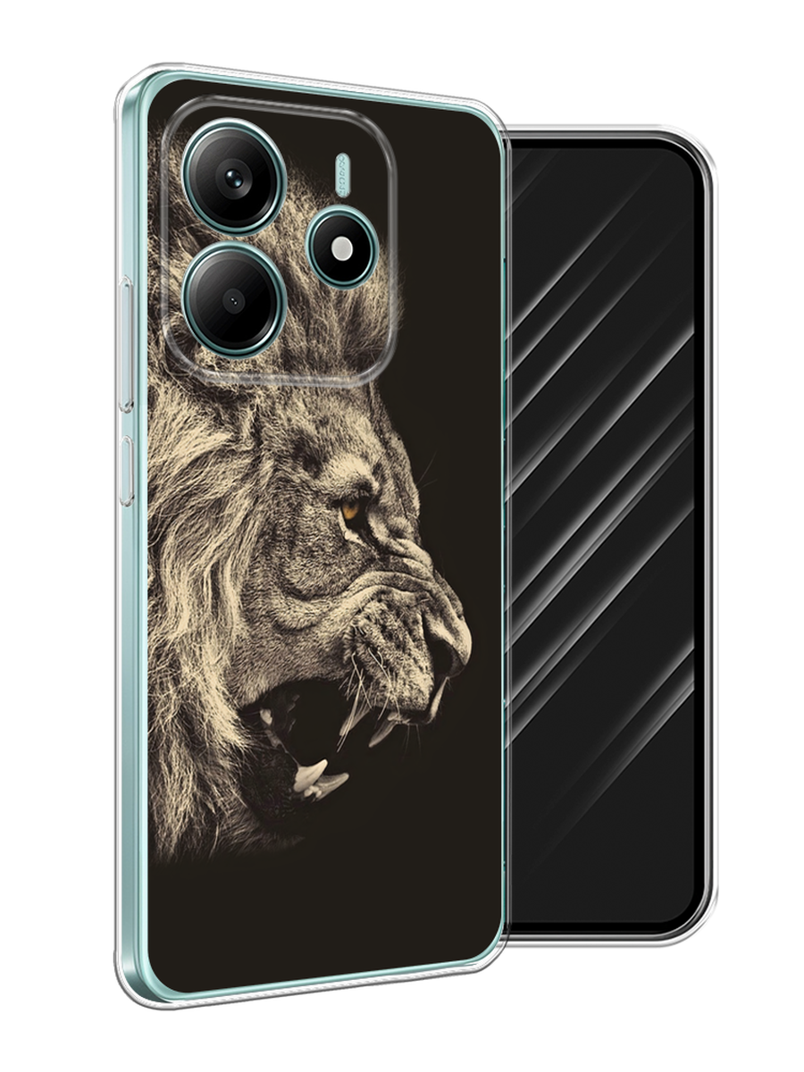 

Чехол Awog на Xiaomi Redmi Note 14 4G "Львиный рык 2", Бежевый;черный, 324150-1