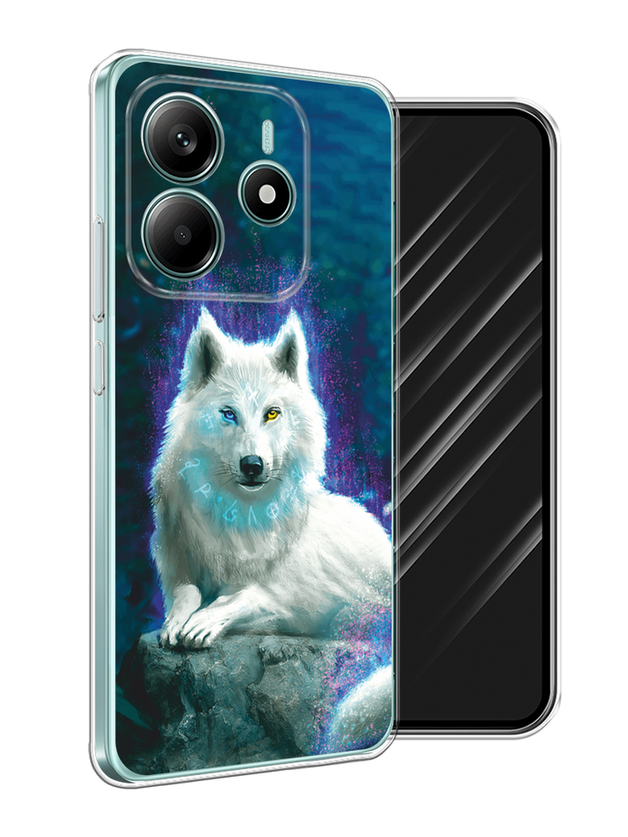 

Чехол Awog на Xiaomi Redmi Note 14 4G "Белоснежный волк", Белый;зеленый;фиолетовый, 324150-1
