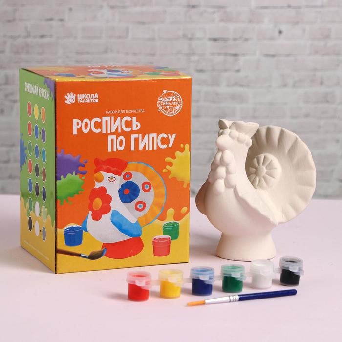 

Школа талантов "Дымковская игрушка" краска 6 цветов по 2,5 мл, кисть