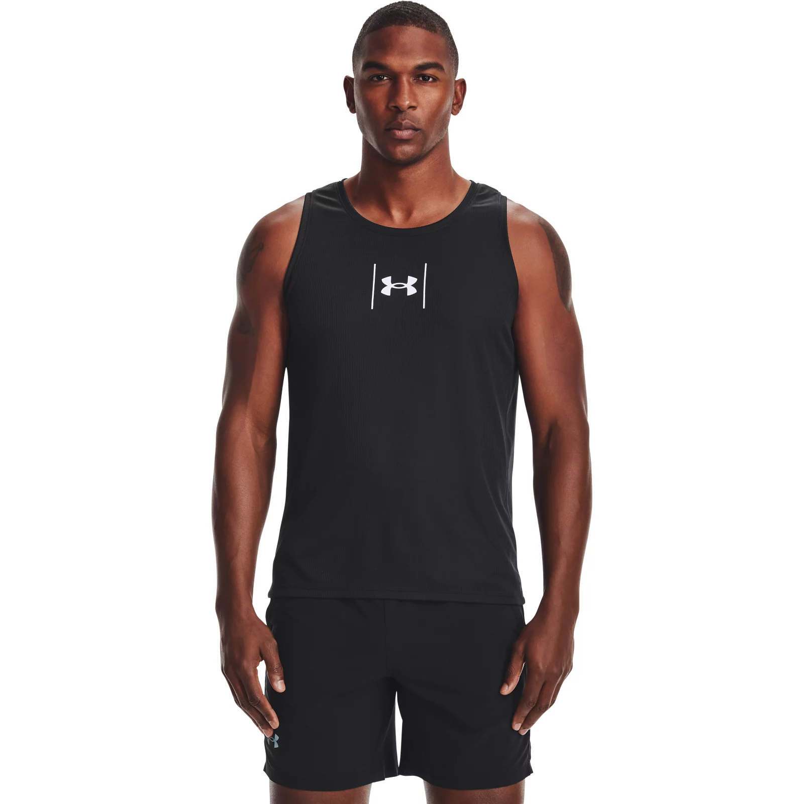 фото Майка мужская speed stride shock singlet under armour черная m