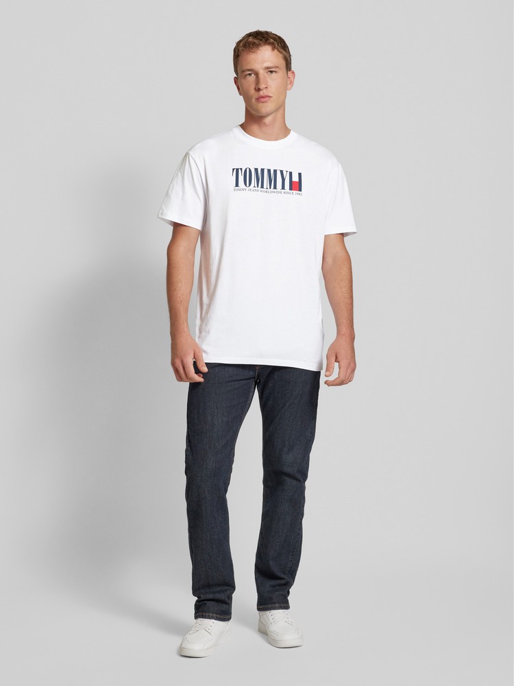 

Футболка мужская Tommy Jeans DM0DM18533 белая XL, Белый, DM0DM18533