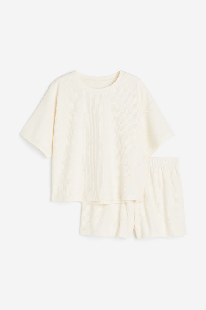 

Пижама женская H&M 1220488 белая L, Белый, 1220488