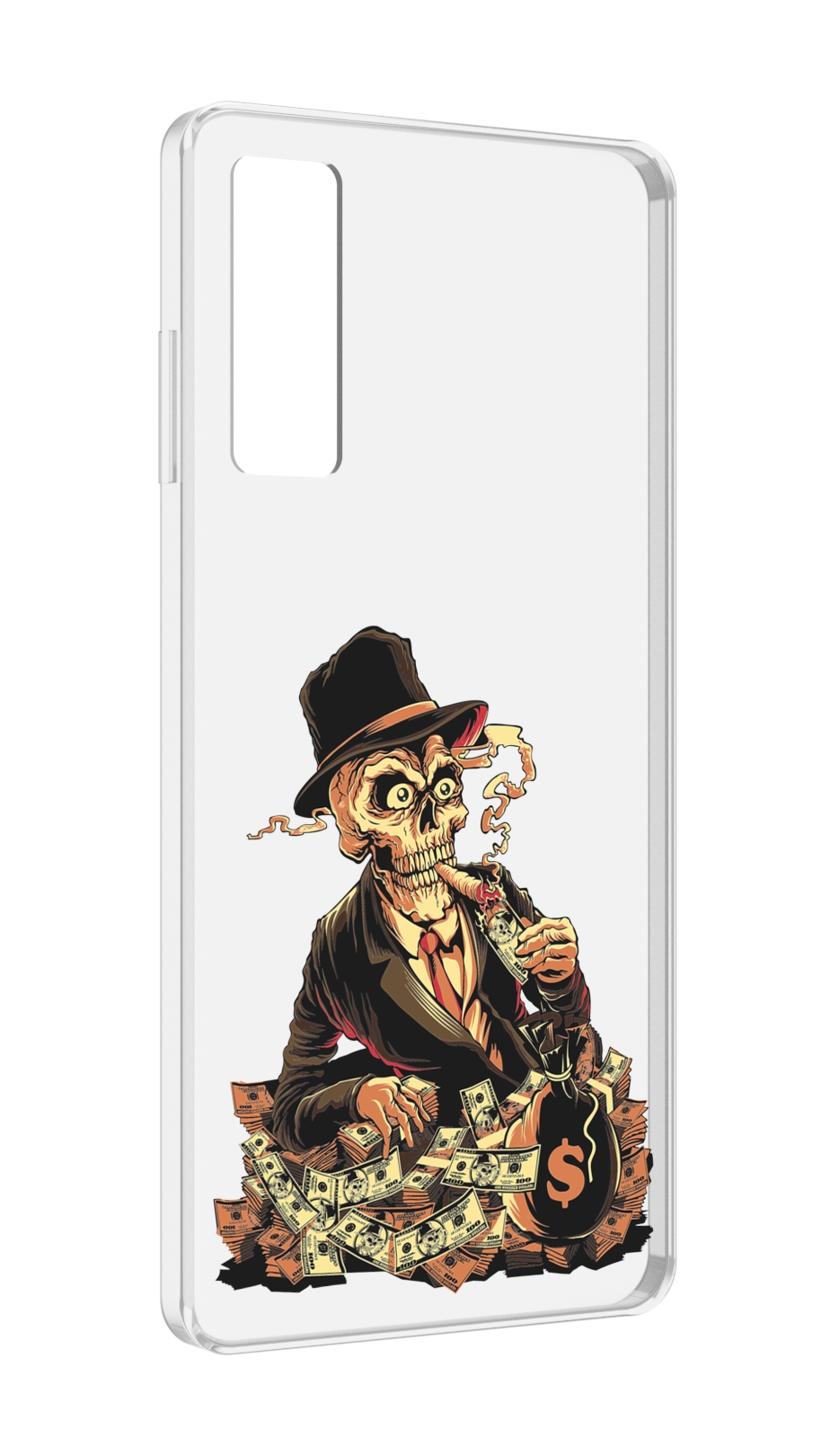 

Чехол MyPads нарисованный череп с сигаретой для TCL 20 5G, Прозрачный, Tocco