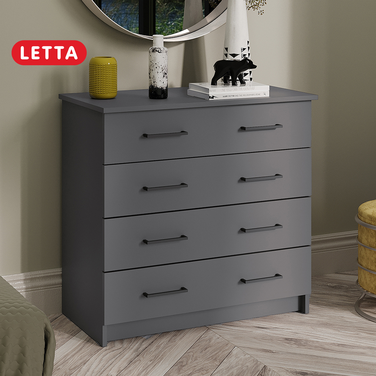 

Комод Letta Malta Plus Графит 750х719х392, Malta Plus