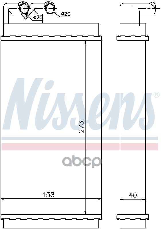 Ns70230_радиатор печки audi 100/a6 76>