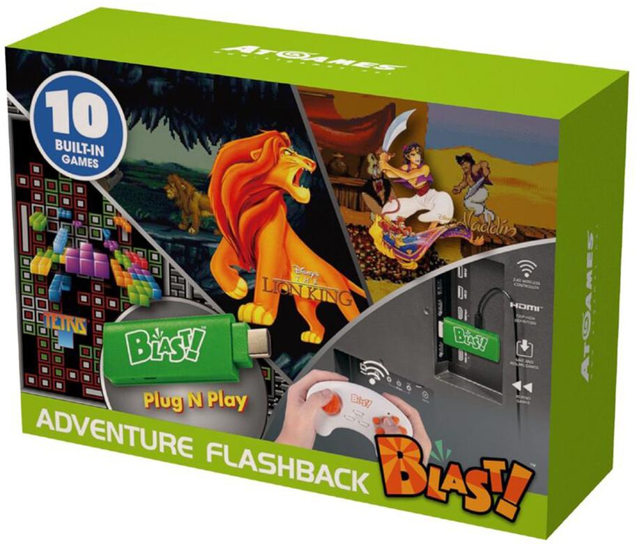 фото Игровая приставка adventure flashback blast wd3308 (10 в 1) + 10 встроенных игр + геймпад nobrand