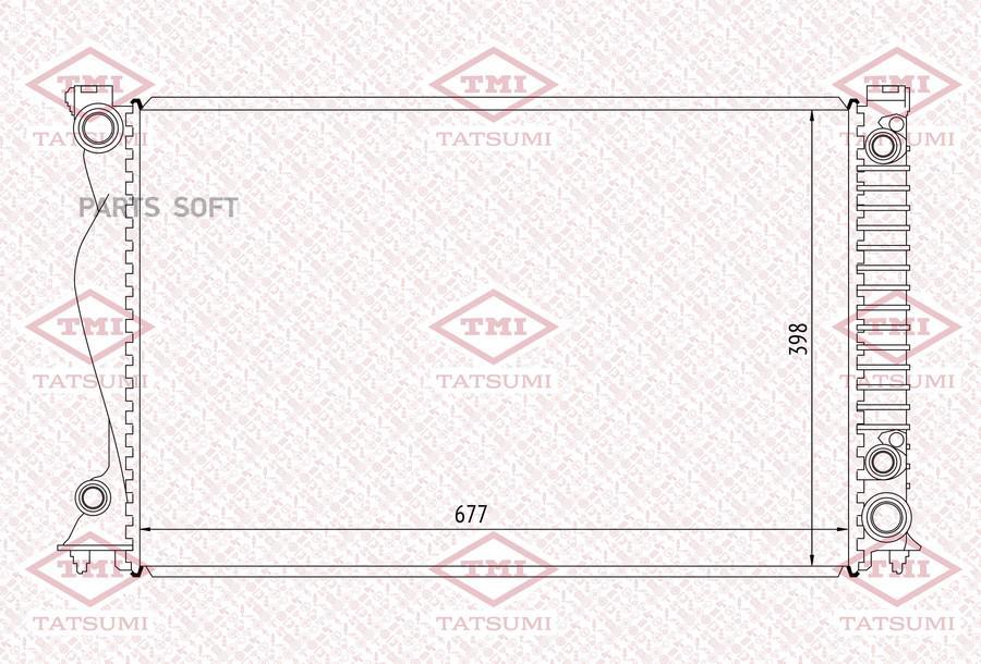 TATSUMI TGA1073 Радиатор системы охлаждения