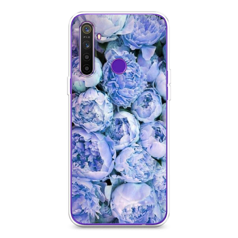 

Чехол Awog на Realme 5 "Пионы голубые", Разноцветный, 251550-8