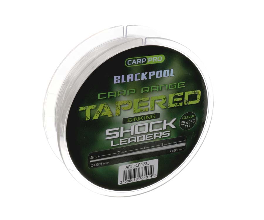 Леска монофильная Carp Pro Blackpool Carp Tapered Mono 0,55 мм, 15 м, 15 кг, clear