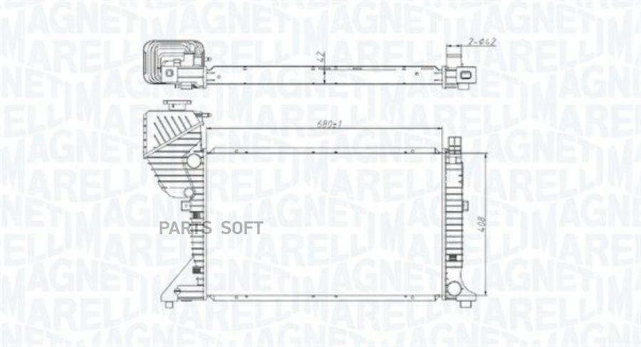 Радиатор 680X400X33 Magneti Marelli 350213177400