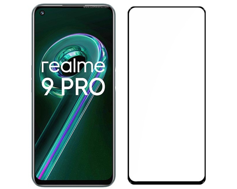 

Защитное стекло 3D/5D MyPads 5D Forti Glass для Realme 9 Pro, черный