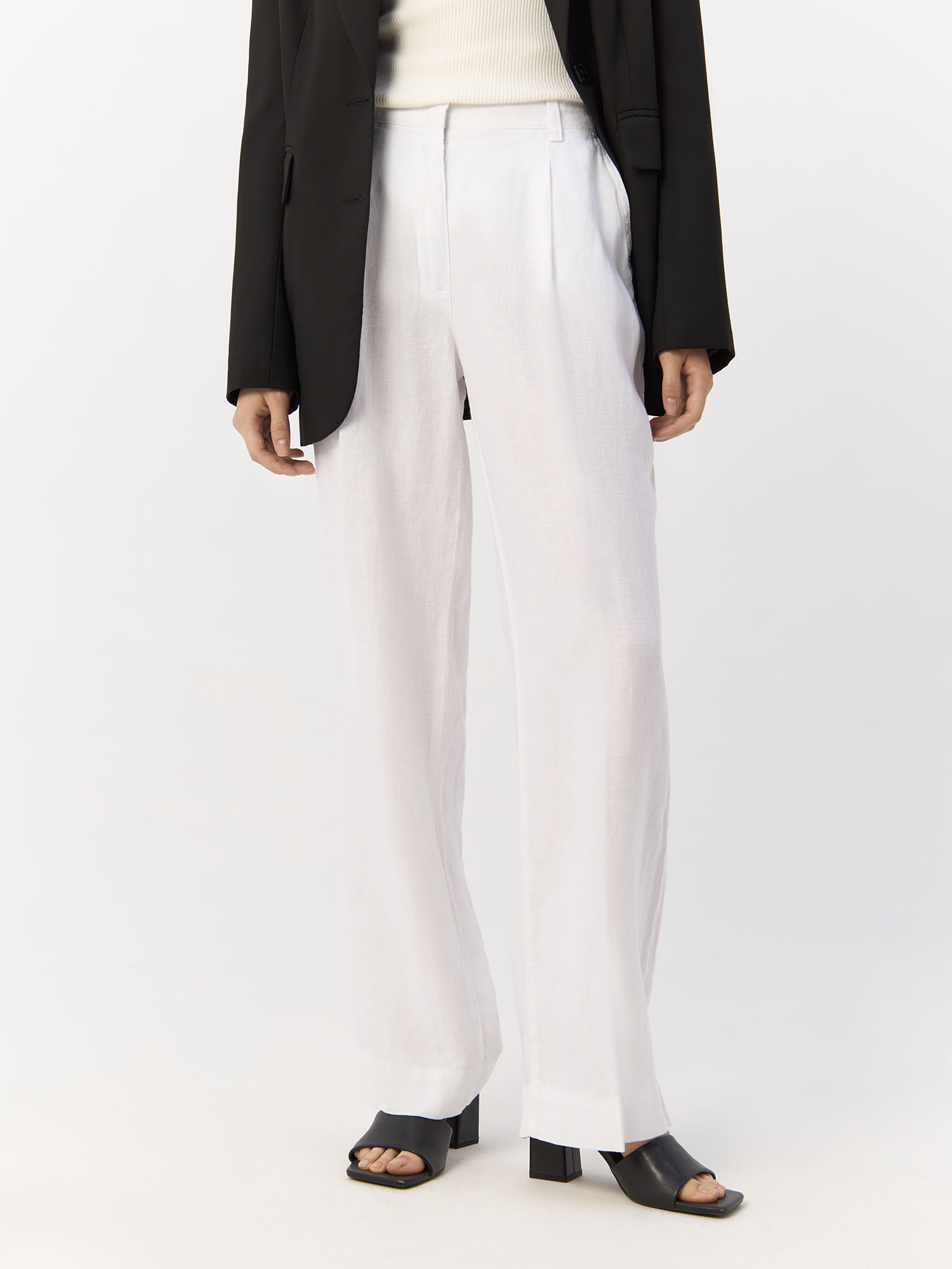 

Брюки женские Gerry Weber 822001-66225 белые 34, Белый, 822001-66225