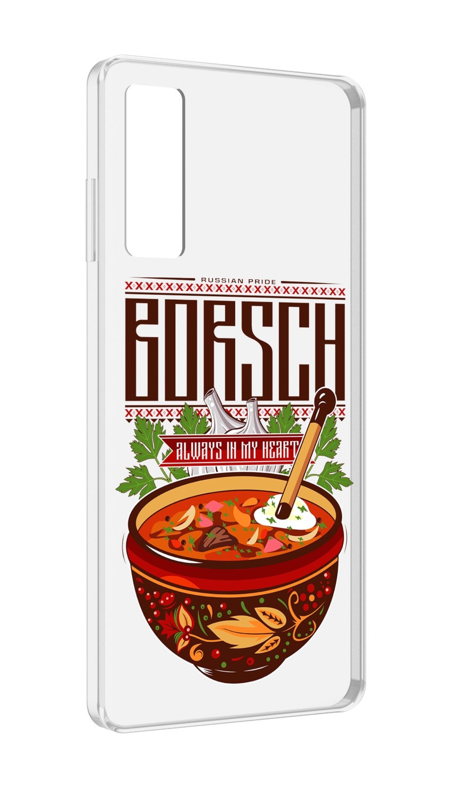 

Чехол MyPads русский борщ для TCL 20 5G, Прозрачный, Tocco