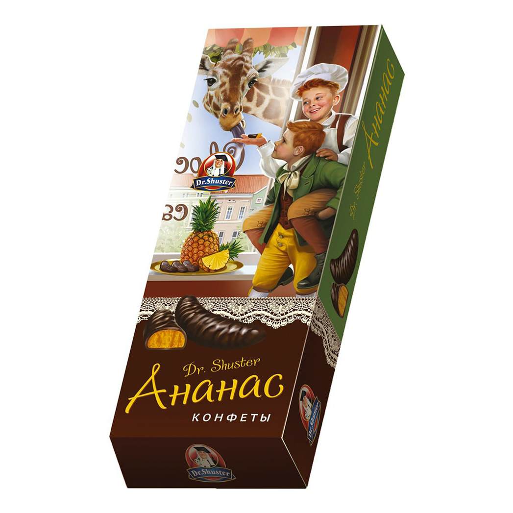 

Конфеты глазированные Dr. Shuster ананас 75 г