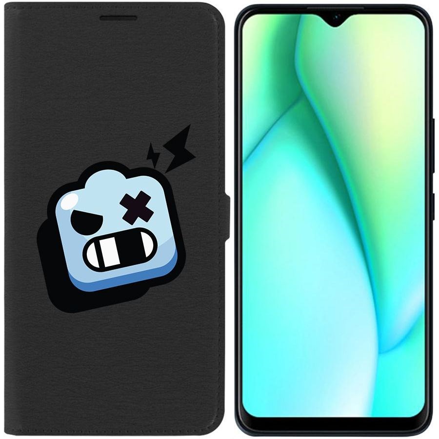 

Чехол-книжка Krutoff Eco Book для Itel Vision 3 Plus Brawl Stars-Роборубка (черный)