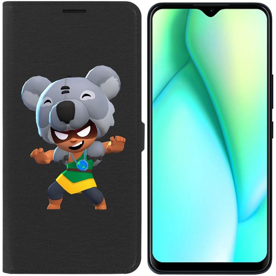 

Чехол-книжка Krutoff Eco Book для Itel Vision 3 Plus Brawl Stars-Нита Коала (черный)