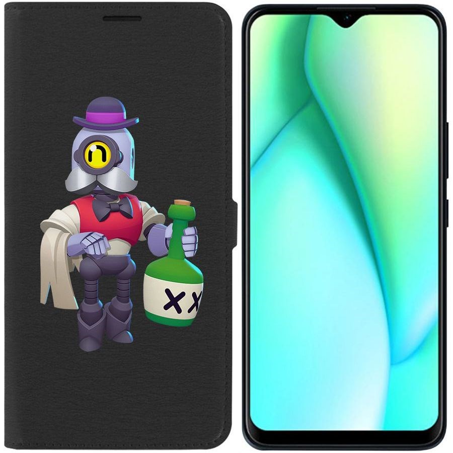 

Чехол-книжка Krutoff Eco Book для Itel Vision 3 Plus Brawl Stars-Барли (черный)