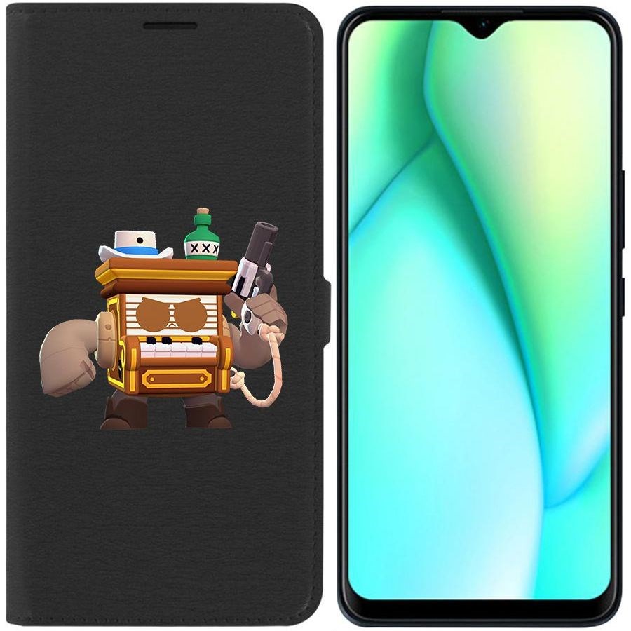 

Чехол-книжка Krutoff Eco Book для Itel Vision 3 Plus Brawl Stars-8-БИТ из салуна (черный)