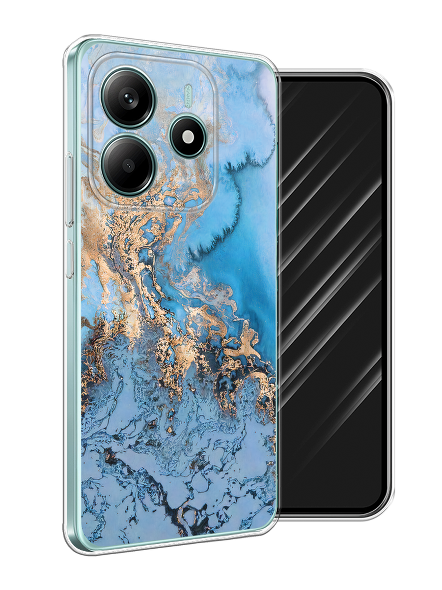 

Чехол Awog на Xiaomi Redmi Note 14 4G "Морозная лавина синяя", Серебристый, 324150-1