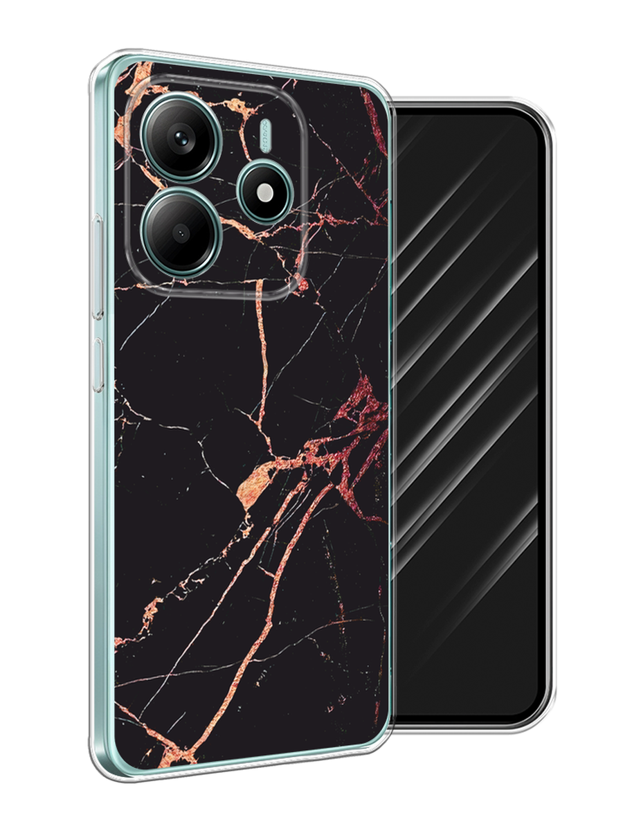 

Чехол Awog на Xiaomi Redmi Note 14 4G "Мрамор розовое золото", Черный;розовый, 324150-1