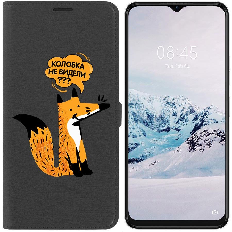 

Чехол-книжка Krutoff Eco Book для Tecno Spark 9 Pro Лиса (черный)