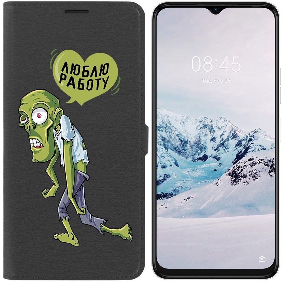

Чехол-книжка Krutoff Eco Book для Tecno Spark 9 Pro Люблю Работу (черный)