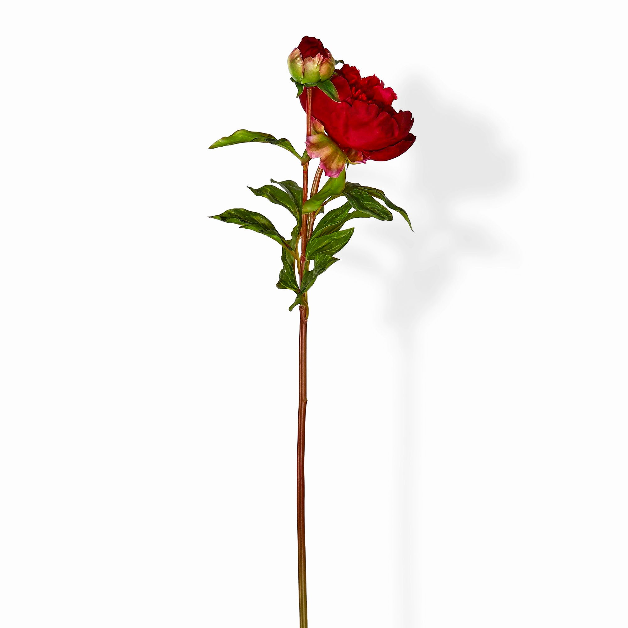 

Искусственный цветок пион Most flowers бургунди 47 см