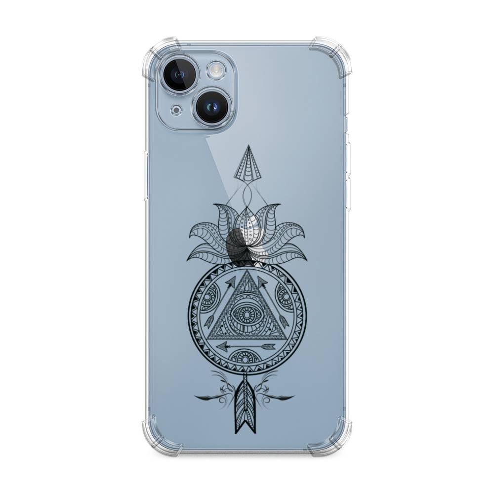 

Чехол Awog на Apple iPhone 14 Plus / Айфон 14 Плюс "Талисман арт черный", Серый, 15351-1