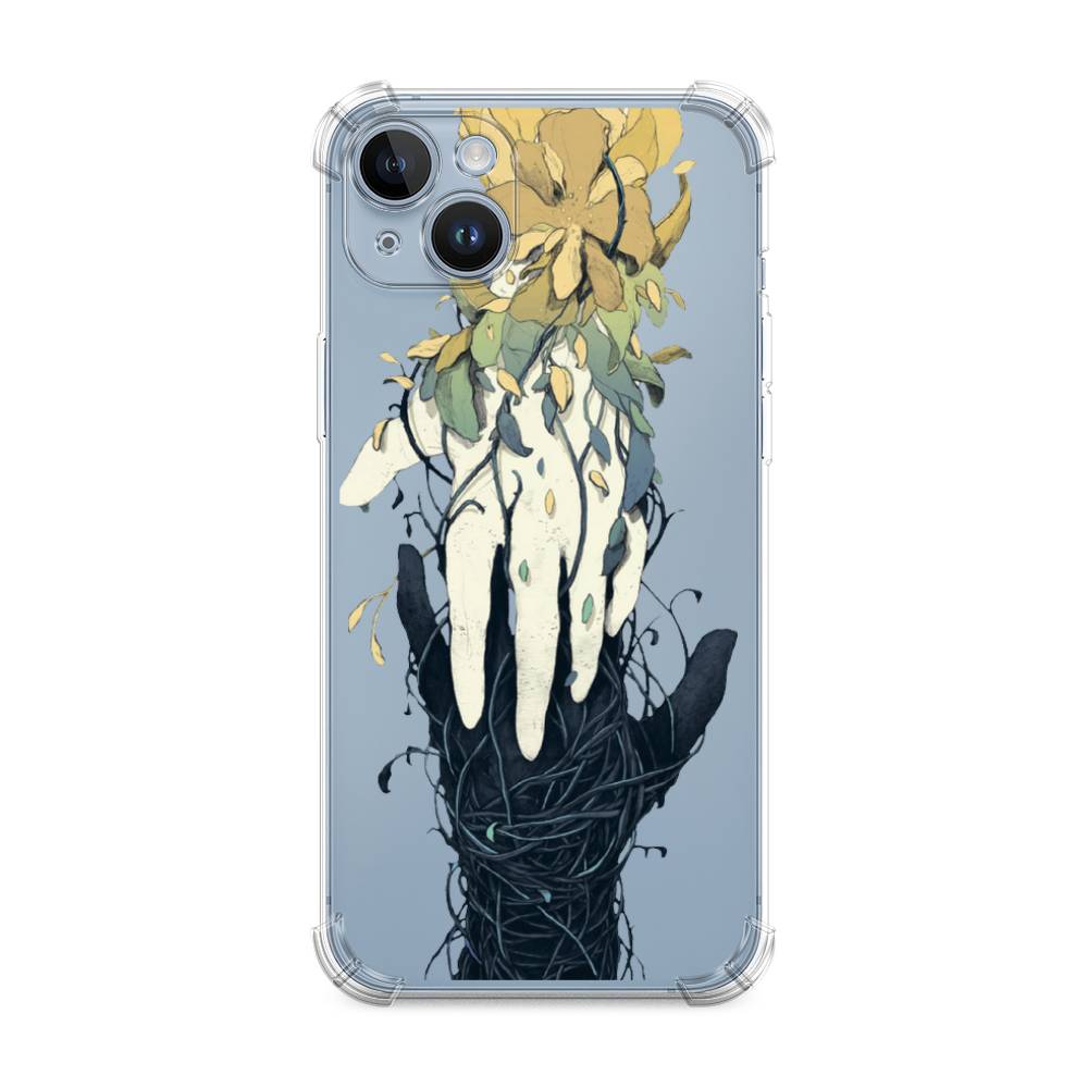

Чехол Awog на Apple iPhone 14 Plus / Айфон 14 Плюс "Сплетения рук", Зеленый, 15351-1