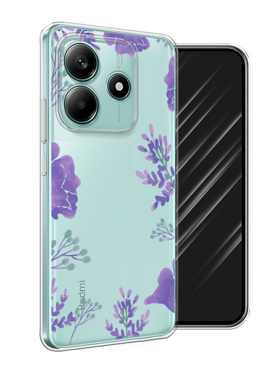 

Чехол Awog на Xiaomi Redmi Note 14 4G "Сиреневая цветочная рамка", Прозрачный;фиолетовый, 324150-1