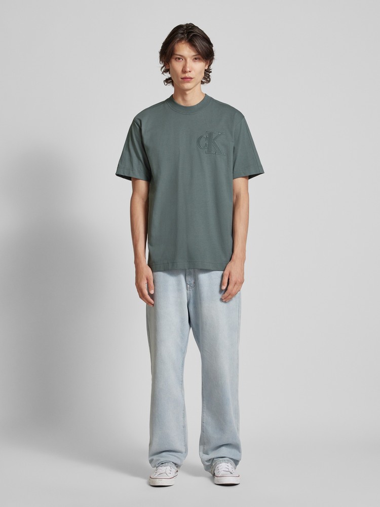 

Футболка мужская Calvin Klein Jeans J30J325657 серая XL, Серый, J30J325657