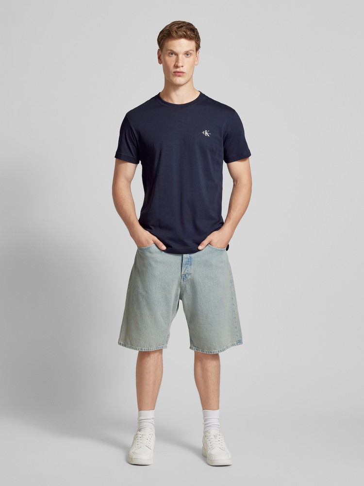 

Футболка мужская Calvin Klein Jeans J30J320199 синяя S, Синий, J30J320199