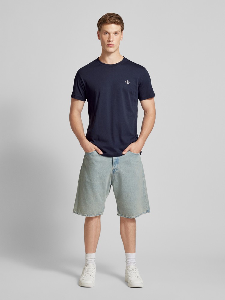 

Футболка мужская Calvin Klein Jeans J30J320199 синяя XXL, Синий, J30J320199
