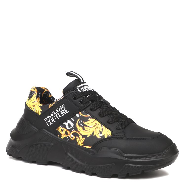 

Кроссовки мужские Versace Jeans Couture 76YA3SC2 черные 44 EU, Черный, 76YA3SC2