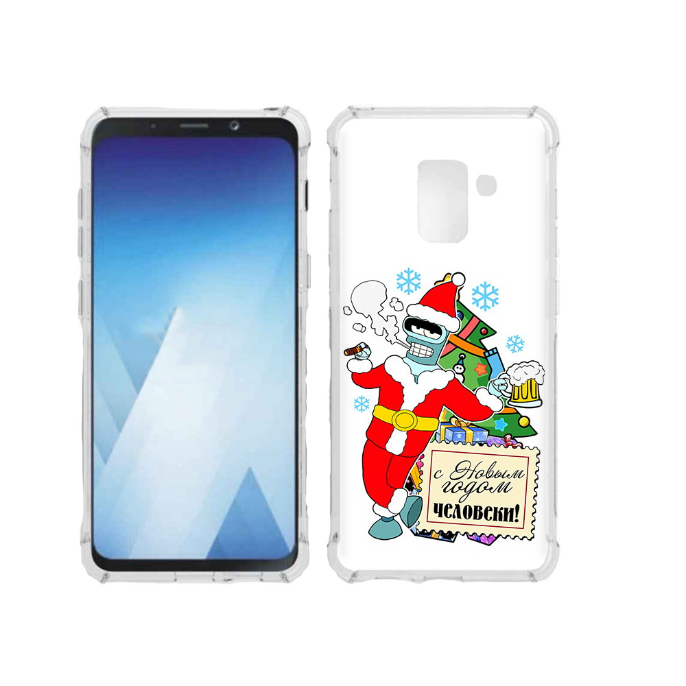 

Чехол MyPads Tocco для Samsung Galaxy A5 (2018) С новым годом человеки (PT95317.573.150), Прозрачный, Tocco