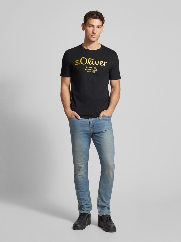 

Футболка мужская s.Oliver 2146609 черная L, Черный, 2146609