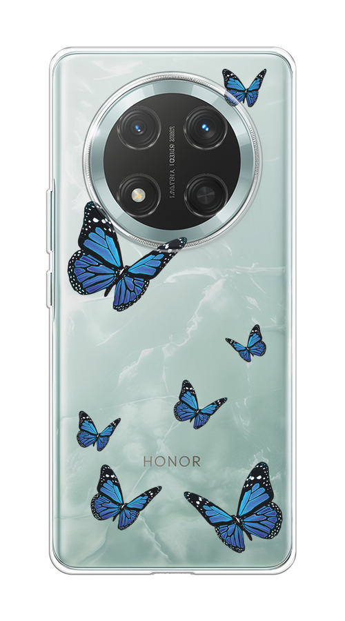 

Чехол на Honor X9C/X60 Pro "Blue butterflies", Синий;черный, 6125350-1