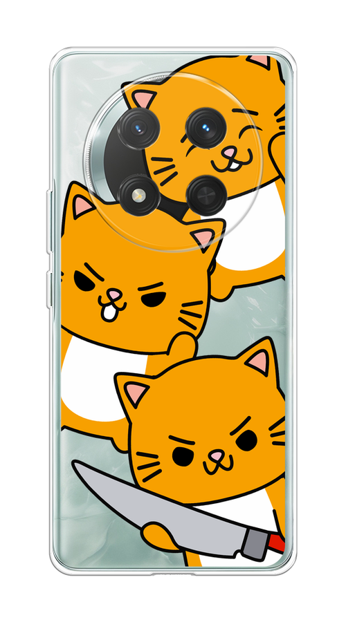 

Чехол на Honor X9C/X60 Pro "Опасные котики", Оранжевый;серый;белый, 6125350-1