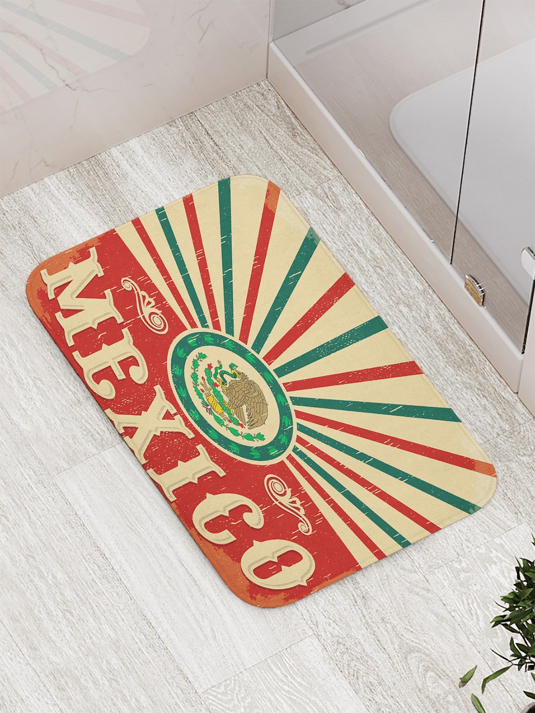 

Коврик противоскользящий JoyArty Мексиканский отдых для ванной 77х52 см