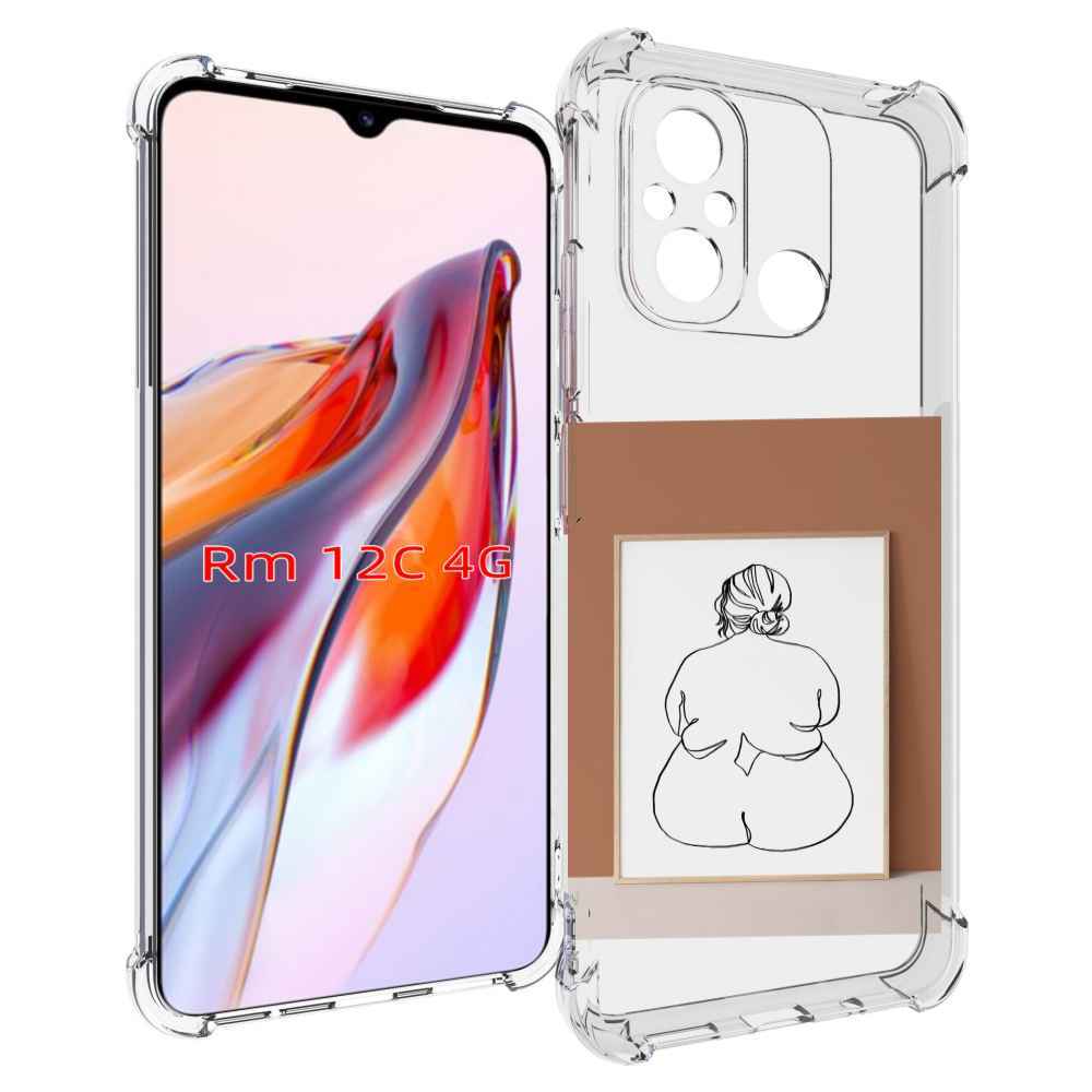 

Чехол MyPads Body Positive Female Figure Line Art женский для Xiaomi Redmi 12C / Poco C55, Прозрачный, Tocco