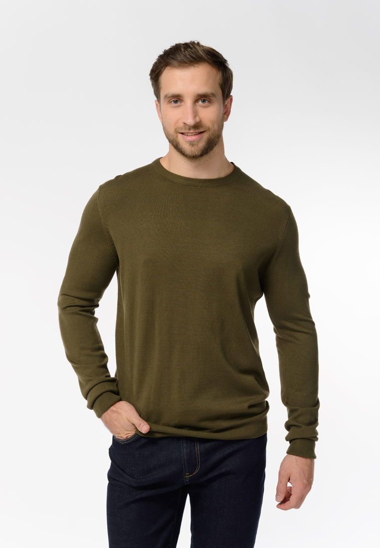 

Джемпер мужской Modis M202M00290 хаки XL