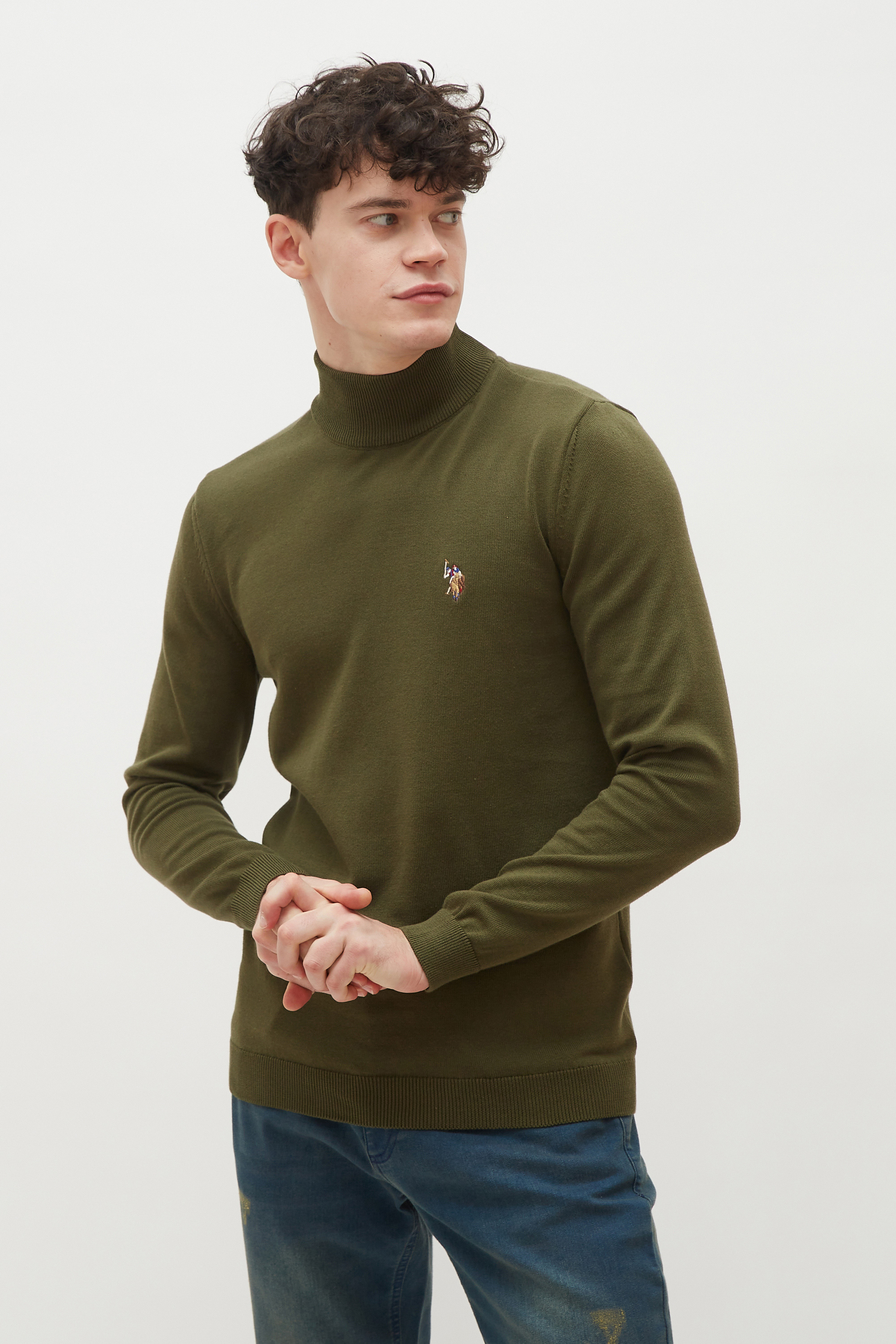 

Водолазка мужская U.S. POLO Assn. G081SZ0TK0R-YBS хаки L, G081SZ0TK0R-YBS