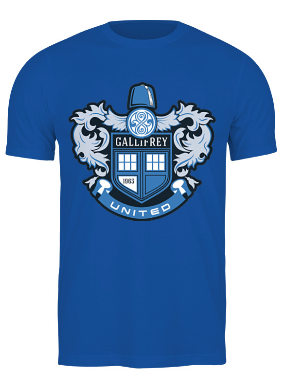 

Футболка унисекс Printio Gallifrey united синяя L, Синий, Gallifrey united