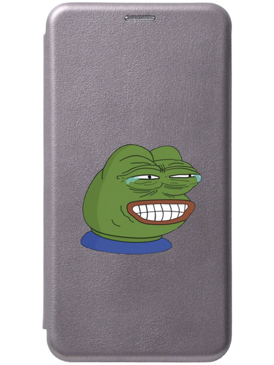 

Чехол-книжка на Tecno Pova 4 с 3D принтом "Pepe the Frog" серый, Серый;зеленый, 158058