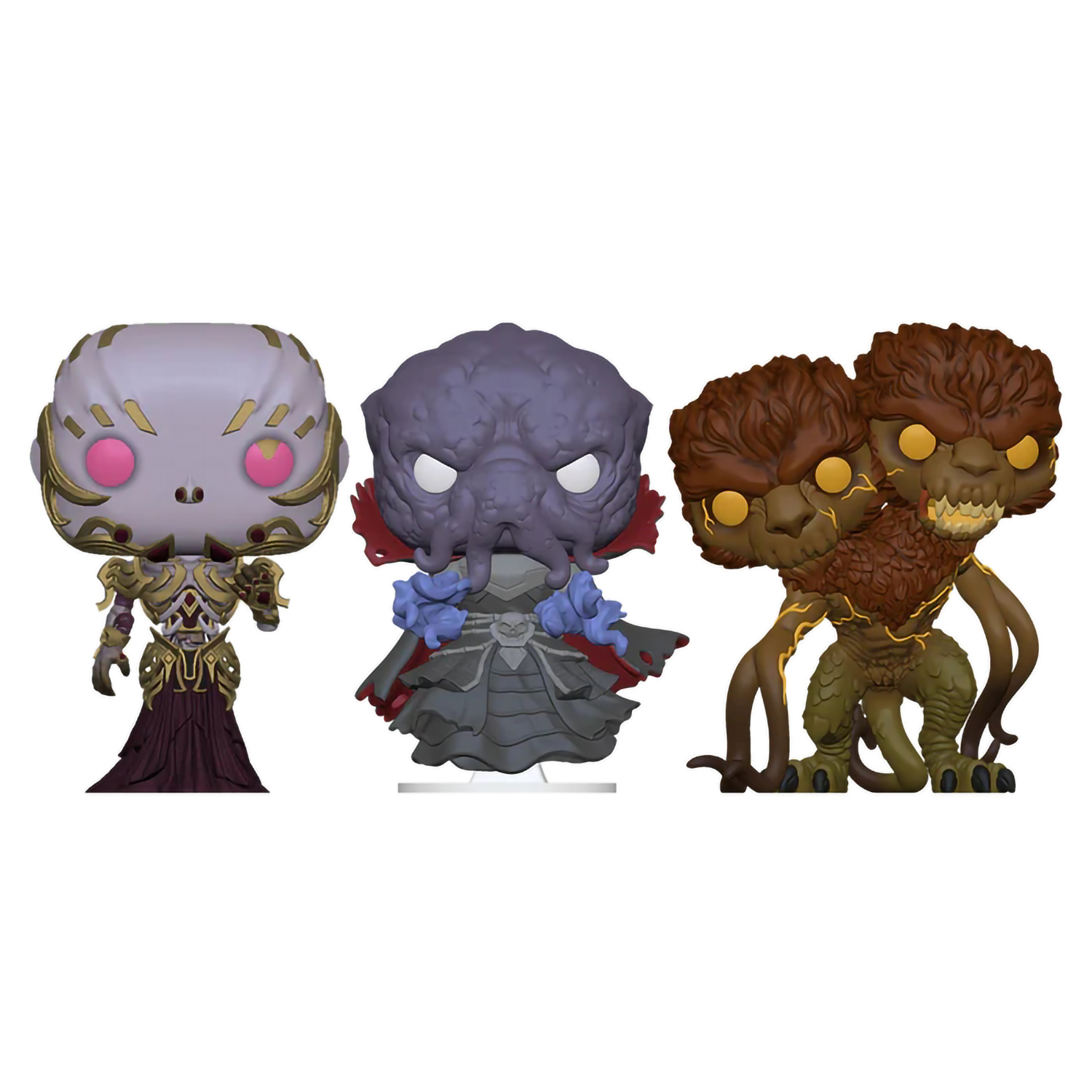 

Фигурка Funko POP! Games D&D Vecna/Mind Flayer/Demogorgon (Exc) 3PK 74606, Pop!
