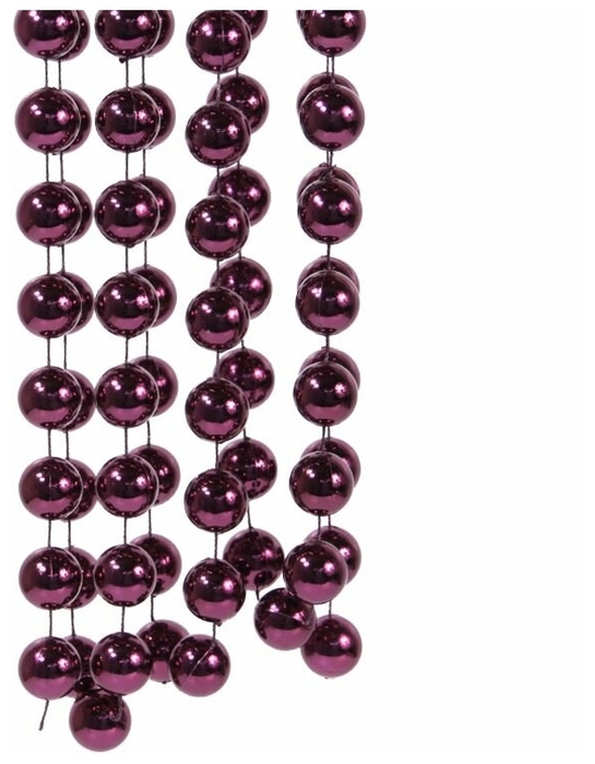

бусы пластиковые гигант, цвет: сливовый, 20 мм, 2,7 м, Kaemingk, арт. 001844